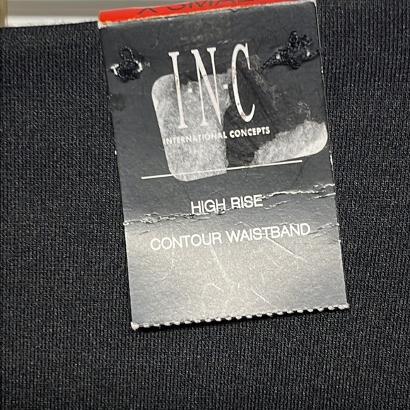 INC International Concepts Black Leggings with Side Stripes - Picture 2 of 8